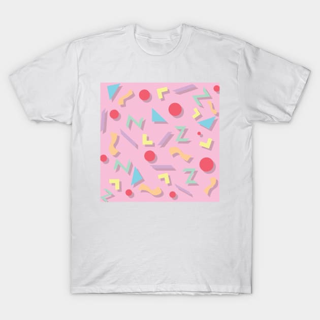 Funky 90 Pattern v1 T-Shirt by Crystal Tiger Art